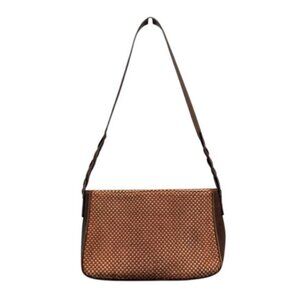 Vintage Relic Basket Weave Shoulder Bag Small Brown Vegan Leather Braided Strap‎